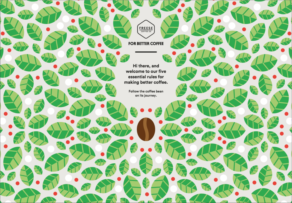 Lundmark's favorite visual storytelling website design - coffee