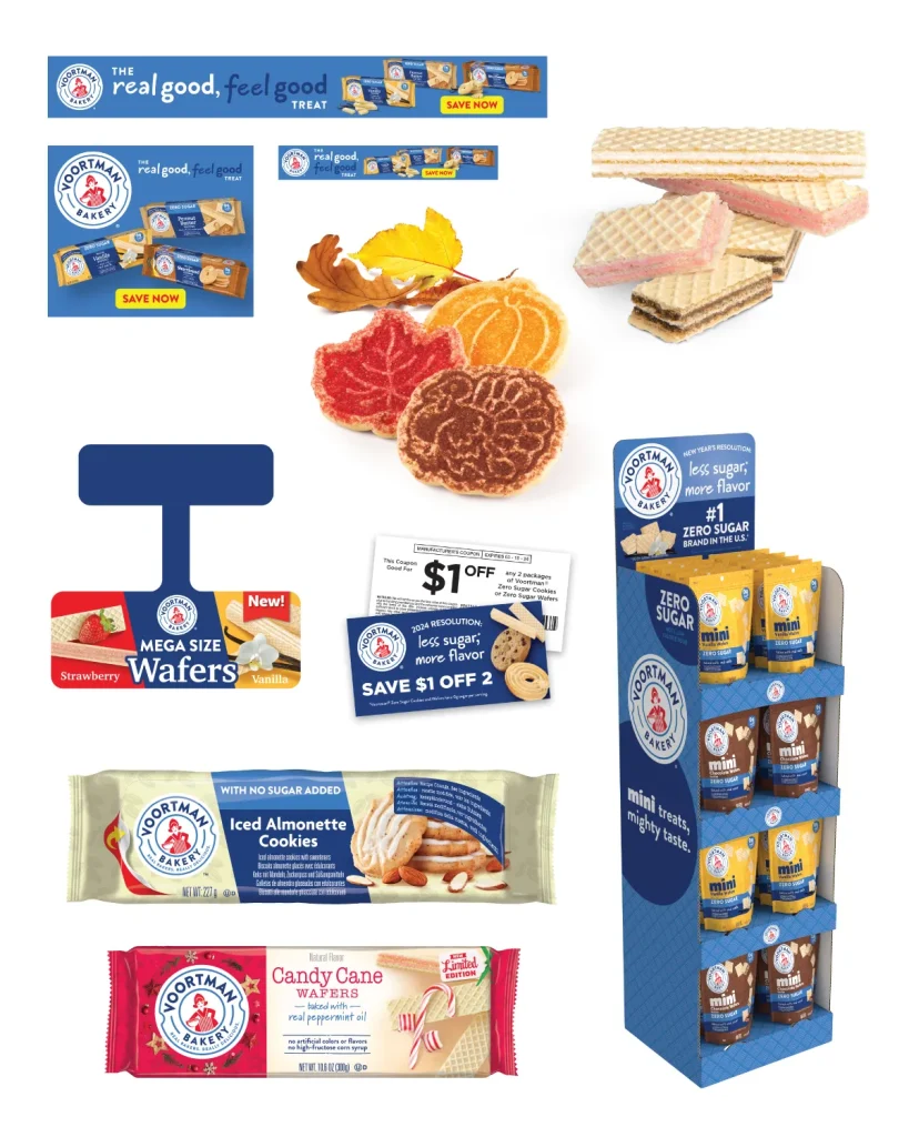 Voortman Bakery products - Consumer Packaged Goods, Photography, Collateral, Package Renderings, and In-Store Displays.