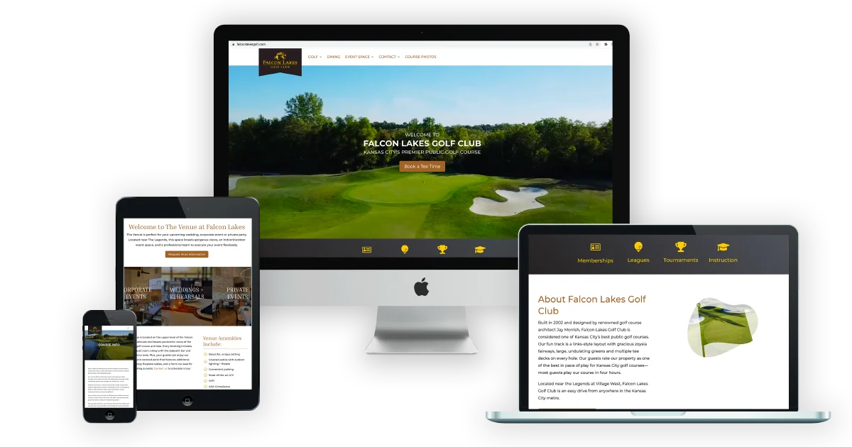 Falcon Lakes Golf Club - Website Redesign