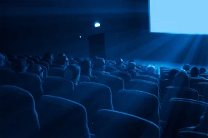 People inside a movie theater.