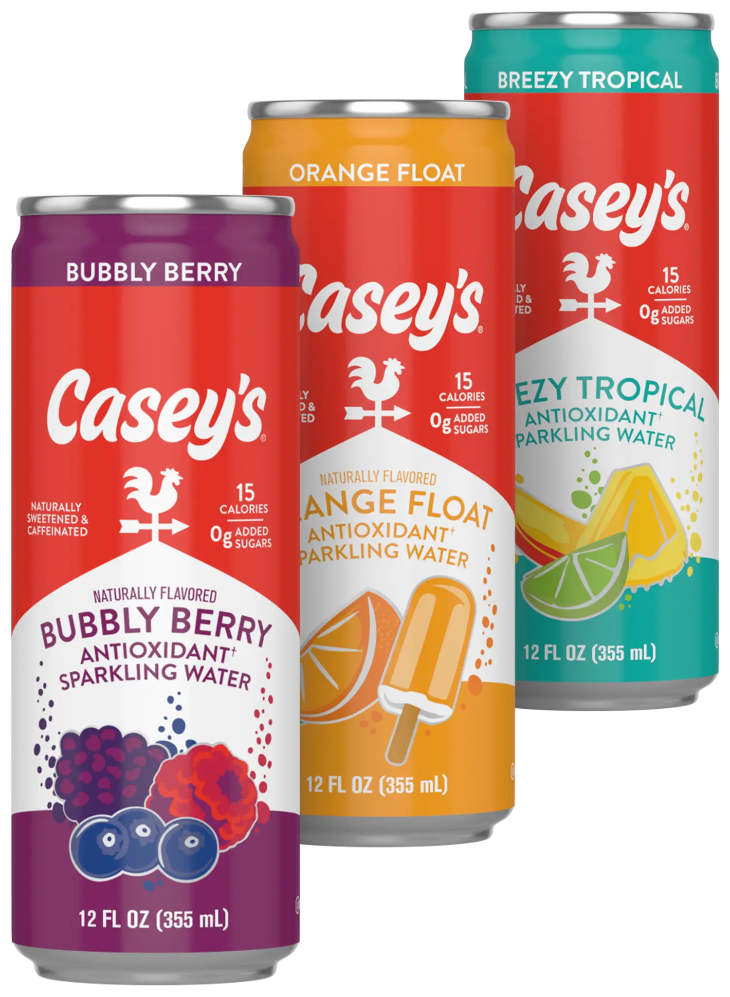 Casey's antioxidant sparkling waters.